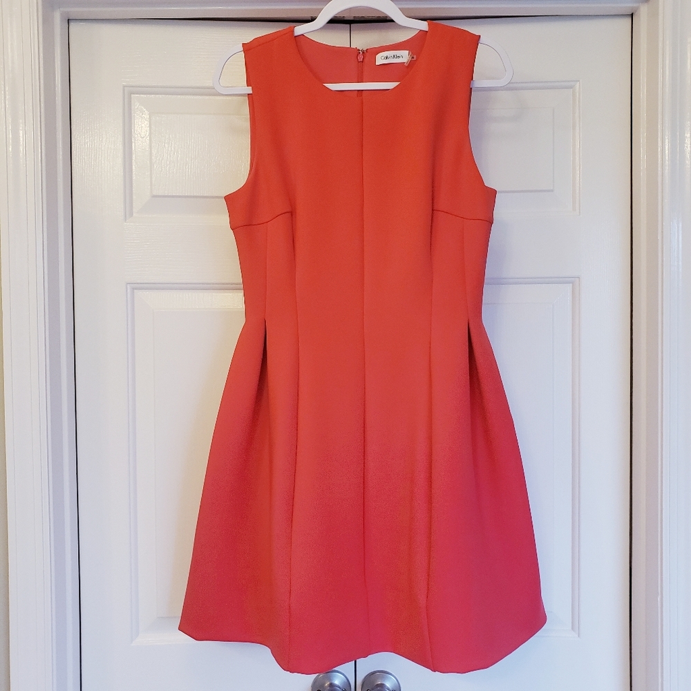 Calvin Klein Coral Fit & Flare Dress
